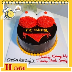 Bánh kem sinh nhật H561 hình bikini đỏ độc đáo