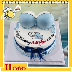 Bánh kem sinh nhật H565 hình bikini xanh trắng cá tính