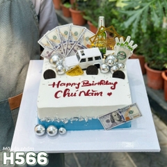 Bánh kem sinh nhật H566 tặng sếp phong cách tài lộc