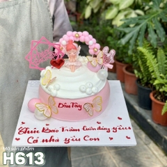 Bánh kem H613 tiên nữ và cầu vồng bông gòn xinh xắn