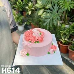 Bánh kem H614 vườn hồng kem sang trọng tặng phái nữ