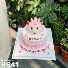 Bánh kem H641 tạo hình rồng hồng xinh xắn mừng thôi nôi bé yêu