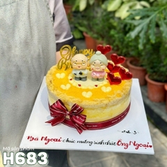 Bánh sinh nhật bông lan trứng muối H683 ông bà bình an