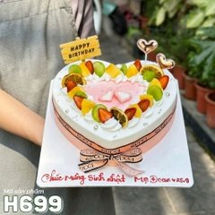 Bánh kem H699 Trái tim mix trái cây tươi mới ngọt lành