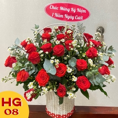 Giỏ hoa sinh nhật khai trương HG08