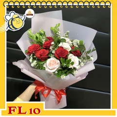 Bó hoa tươi FL10 hoa hồng 2 màu