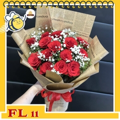 Bó hoa tươi FL11 hoa hồng đỏ
