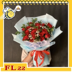 Bó hoa tươi FL22 hoa hồng đỏ gói đẹp