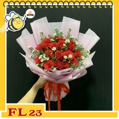 Bó hoa tươi FL23 hồng màu đỏ