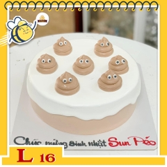 Bánh kem L16 troll bạn thân tạo hình cục s h i t