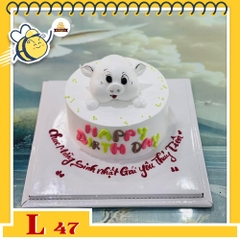 Bánh kem đẹp L47 thú nổi 12 con giáp vừa hiện đại vừa đơn giản