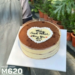 Bánh tiramisu M620 phủ cacao trái tim kem sữa tặng chồng