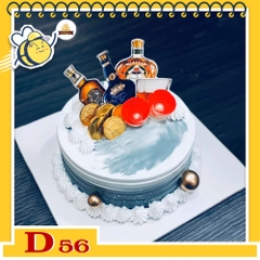 Mẫu bánh kem đẹp D56 tông màu trầm tính sang trọng