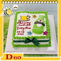 Mẫu bánh kem đẹp D60 khuôn vuông chai bia ken độc lạ