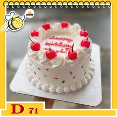 Mẫu bánh kem đẹp D71 trang trí quả ngâm độc đáo