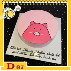 Mẫu bánh kem đẹp D87 bé heo mi nhon