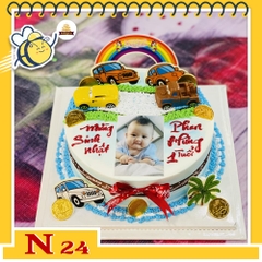 Bánh kem N24 in hình bé yêu phụ kiện đầy tháng thôi nôi đáng yêu