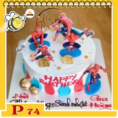 Bánh kem P74 nhiều mô hình người nhện spiderman bé trai thích thú
