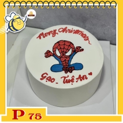 Bánh kem P75 vẽ hình người nhện cho bé nào yêu thích nhân vật siêu anh hùng