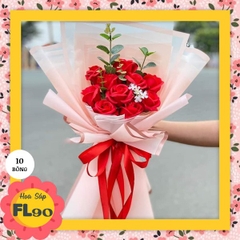 Bó hoa sáp hoa hồng vĩnh cửu FL90 mẫu 10 bông