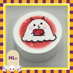 Bánh kem Halloween HL11 con ma ác quỷ đỏ