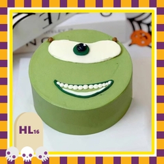 Bánh kem Halloween HL16 quái vật 1 mắt màu xanh monster