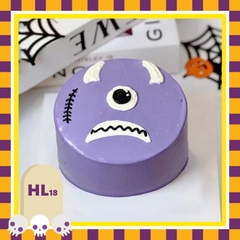 Bánh kem Halloween HL18 quái vật tím 1 mắt monster
