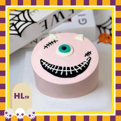 Bánh kem Halloween HL19 quái vật hồng 1 mắt monster