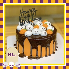 Bánh kem Halloween HL21 phủ socola bí ngô