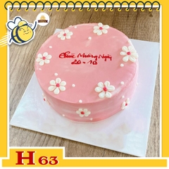 Bánh kem phụ nữ 20/10 H63 đơn giản kiểu Hàn Quốc ấn tượng