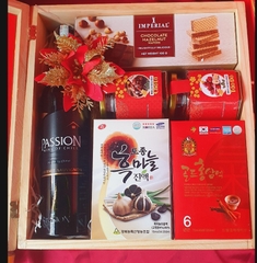 T108 Sâm Chén Hàn, Tỏi Đen Hàn, 2 Hũ trái cây sấy, Bánh Imperial Thái Lan , Passion đen cao cấp