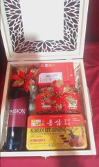 T114 Hồng Sâm Linh Chi Đông Trùng, 2 hũ trái cây sấy, Đạm Sâm Gold, Passion