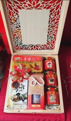 T123: Sâm ngâm mật ong BIO Tỏi Đen Hà, Đạm Sâm Gold, 3 hũ trái cây sấy