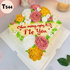 Bánh kem 8/3 T544 vườn hoa hồng rực rỡ tri ân Mẹ yêu