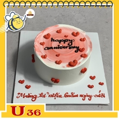Bánh kem U36 bánh sinh nhật mini nhiều trái tim ngọt ngào
