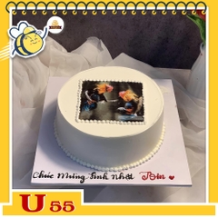 Bánh kem U55 bánh sinh nhật mini in ảnh giấy gạo ăn được