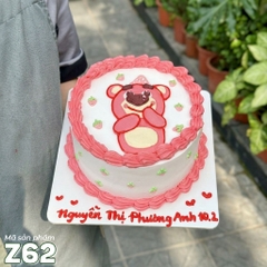 Bánh kem vẽ hình dễ thương Z62 con gấu dâu lotso