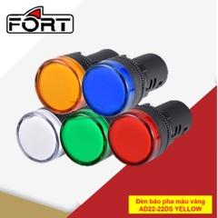 Bộ 10 cái Đèn báo pha màu vàng - AD22-22DS YELLOW Fort