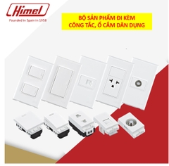 Bộ 2 cái Ổ cắm đôi 3 chấu 72mm  HWDC5P3+HWDC5TWU Himel