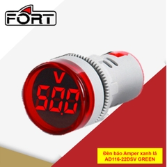 Bộ 10 cái Đèn báo Voltmeter màu xanh lá - AD116-22DSV GREEN Fort