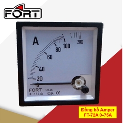 Đồng hồ Ampermeter ( 0-75A/150A) - FT-72A 0-75A Fort