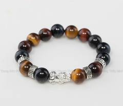Vòng Tay Đá Diopside 4 Lá Bạc CCC