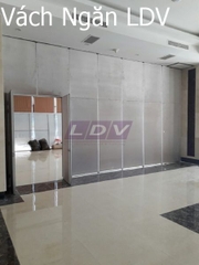 Vách ngăn di động vải hệ 80mm vải nỉ LDV005