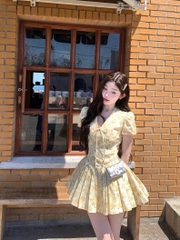 Đầm hoa nhí vàng