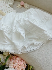 Set áo hoa nhí cúp ngực chân váy viền ren