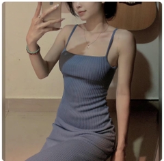 Đầm ôm body 2 dây dáng dài - freesize