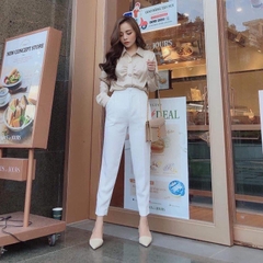Quần tây ống ôm - Trắng - L