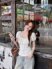 Áo thun cổ u chun trơn