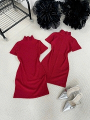 Đầm body cổ lọ - Đỏ