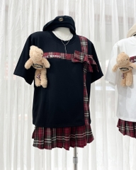 Set caro đỏ BBR kèm gấu